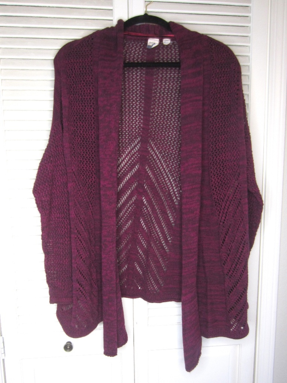 Roxy Take Stock Potent Purple Open Front Cardigan - Size Large